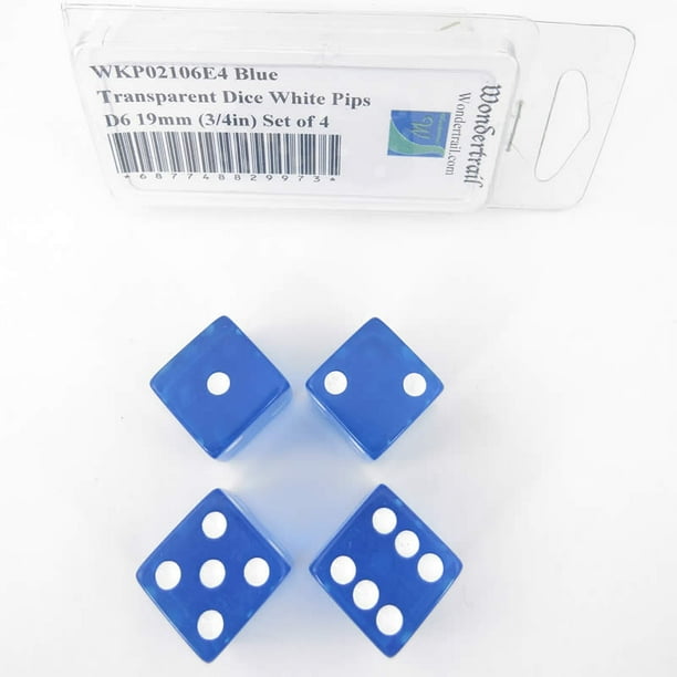 19mm D6 Six-Sided Gaming Transparent Dice 19mm D6 Six-Sided Gaming Transparent Dice